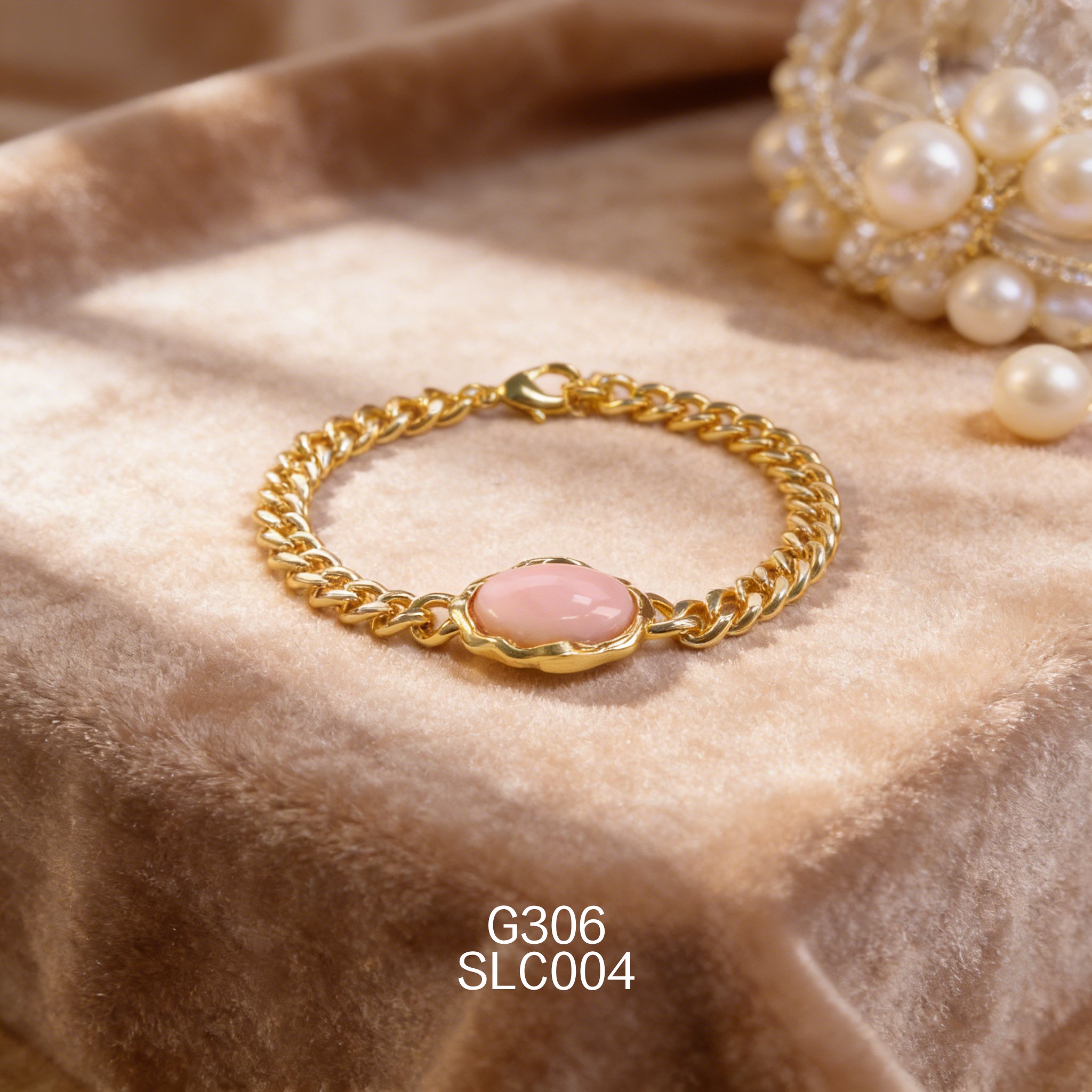 电镀黄金椭圆女皇贝手链