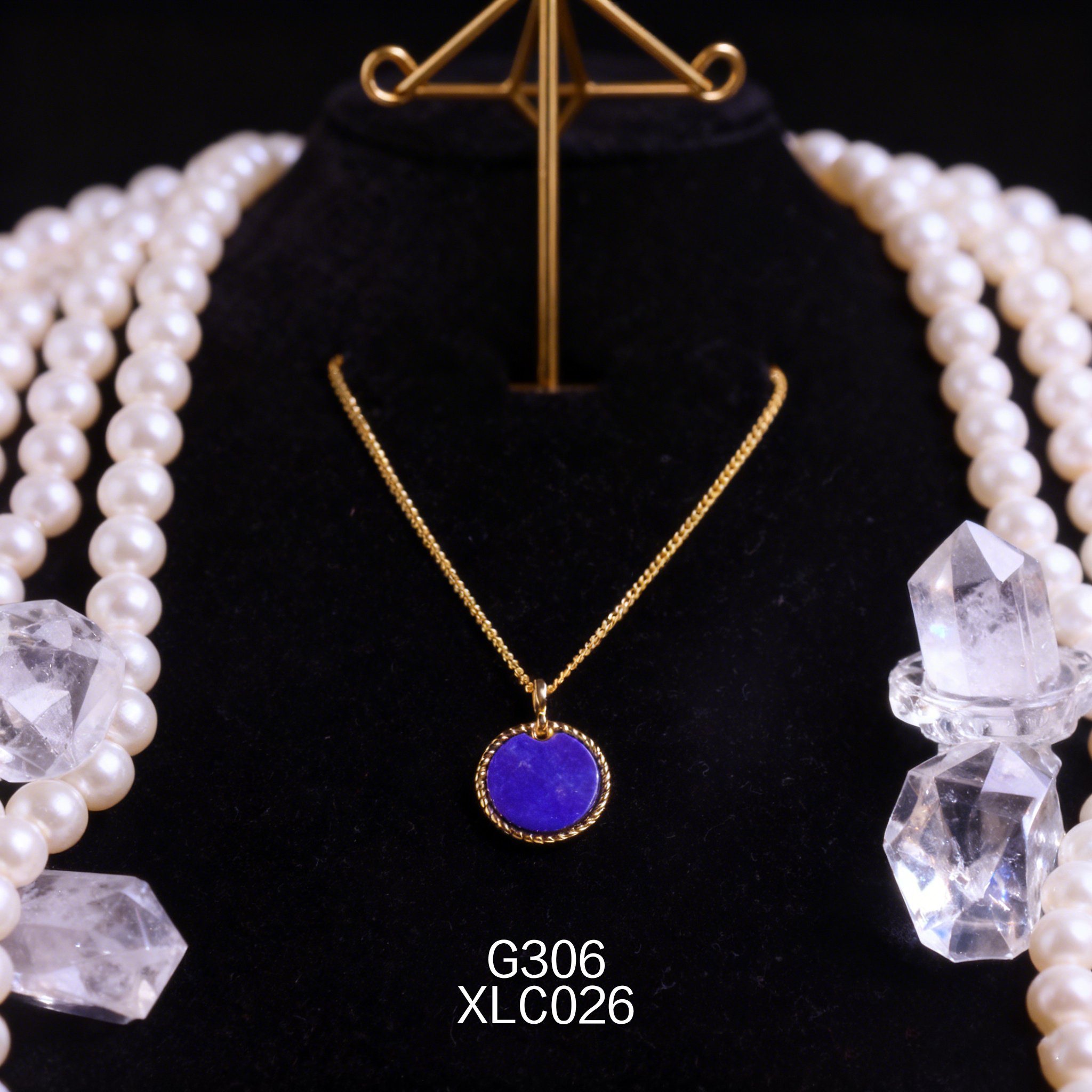 电镀黄金 13mm 圆形小众青金项链