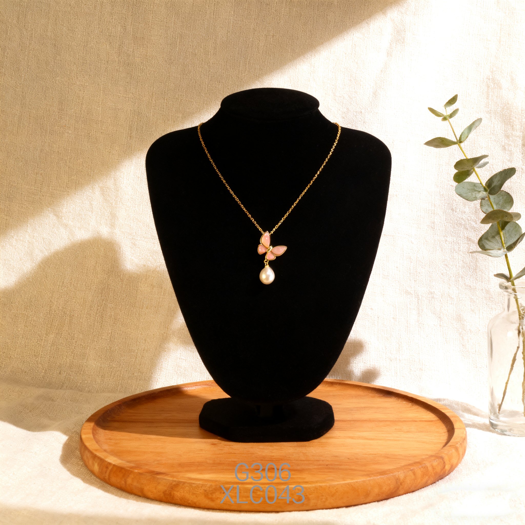 電鍍黃金珍珠女皇貝項鍊