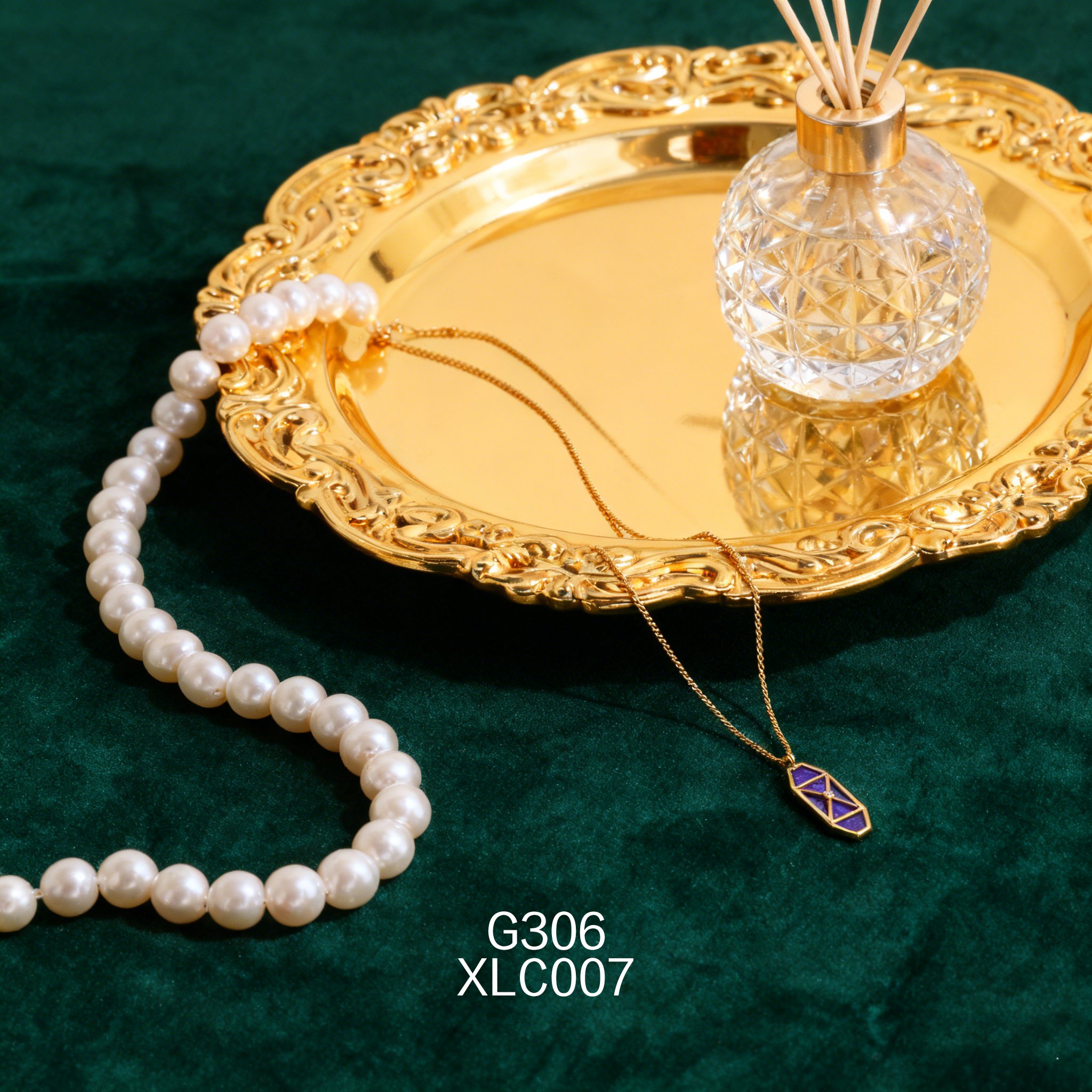 电镀黄金 8 x 23mm 六角青金项链