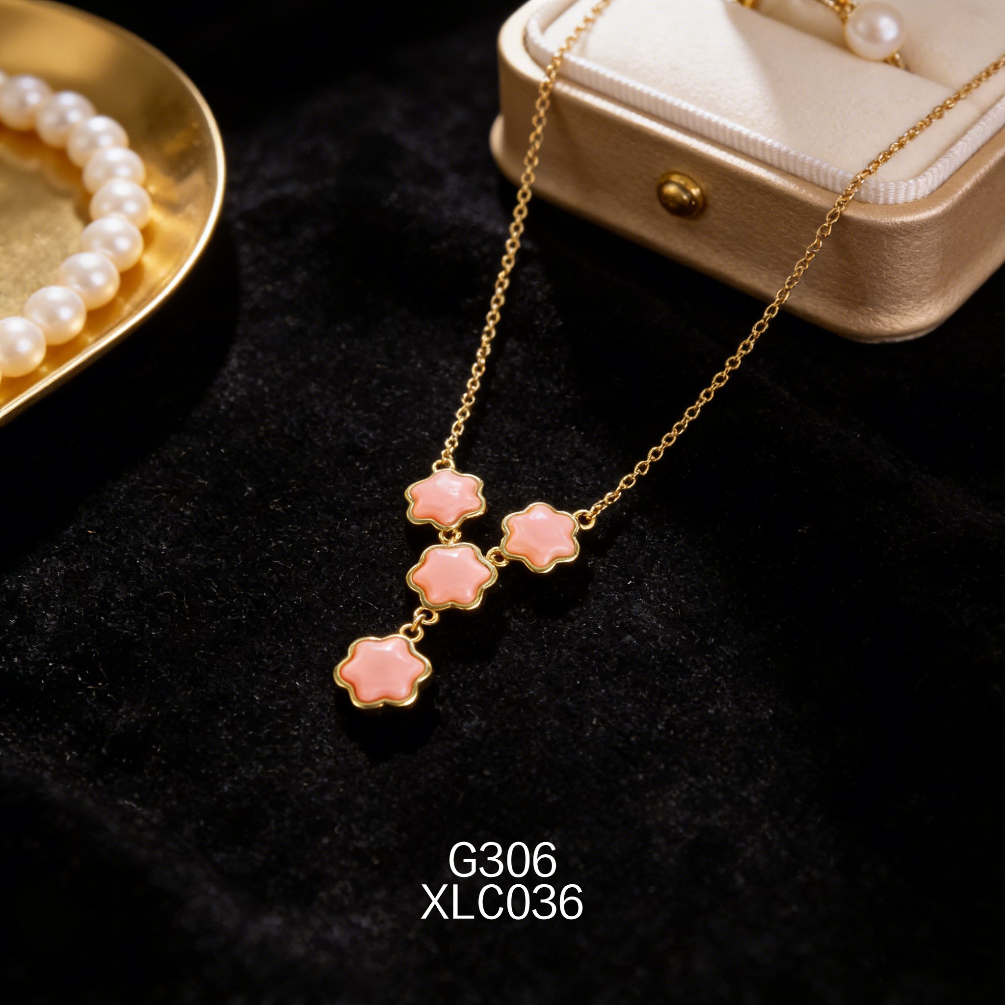 电镀黄金女皇贝星星项链