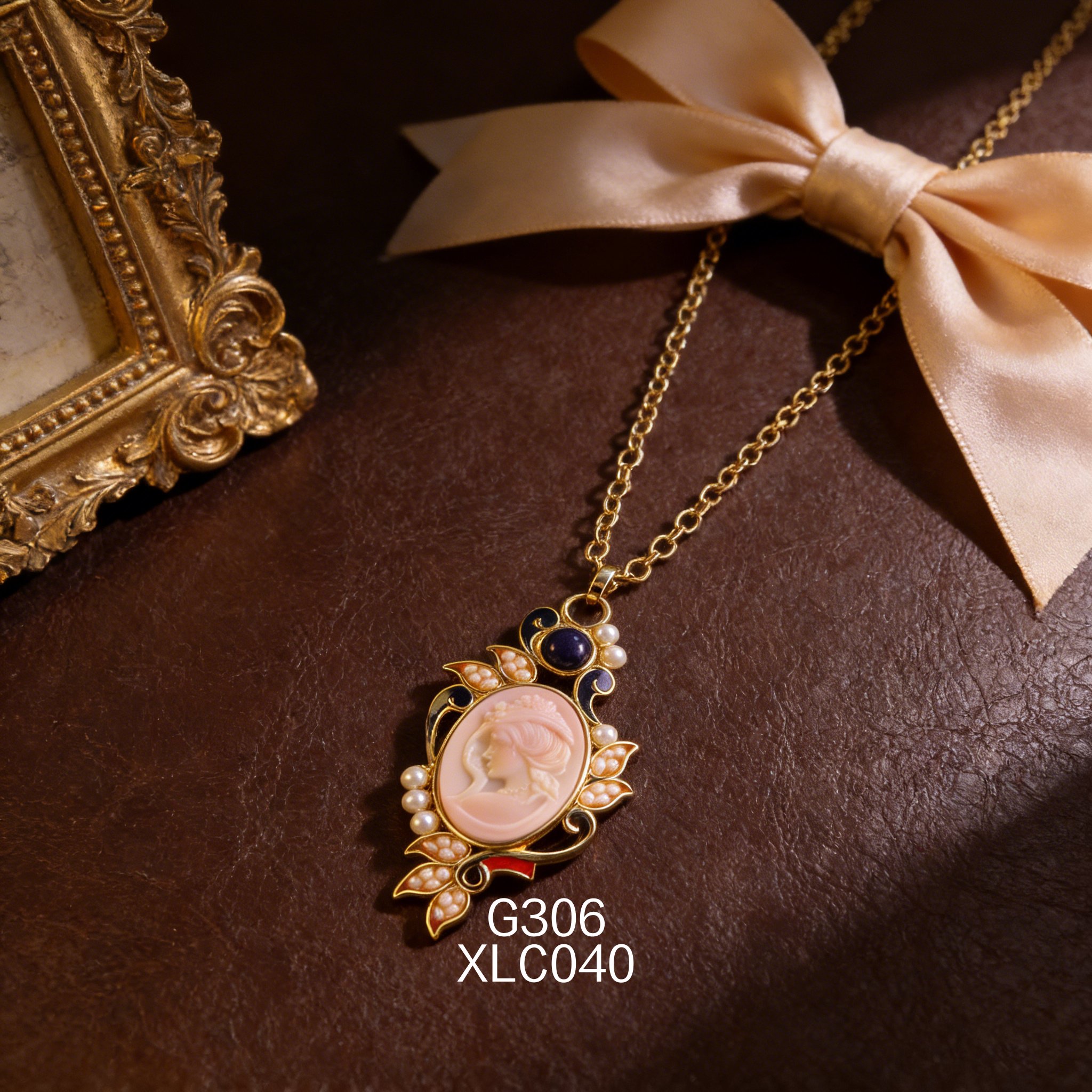 电复古金卡梅奥高档珍珠女皇贝项链