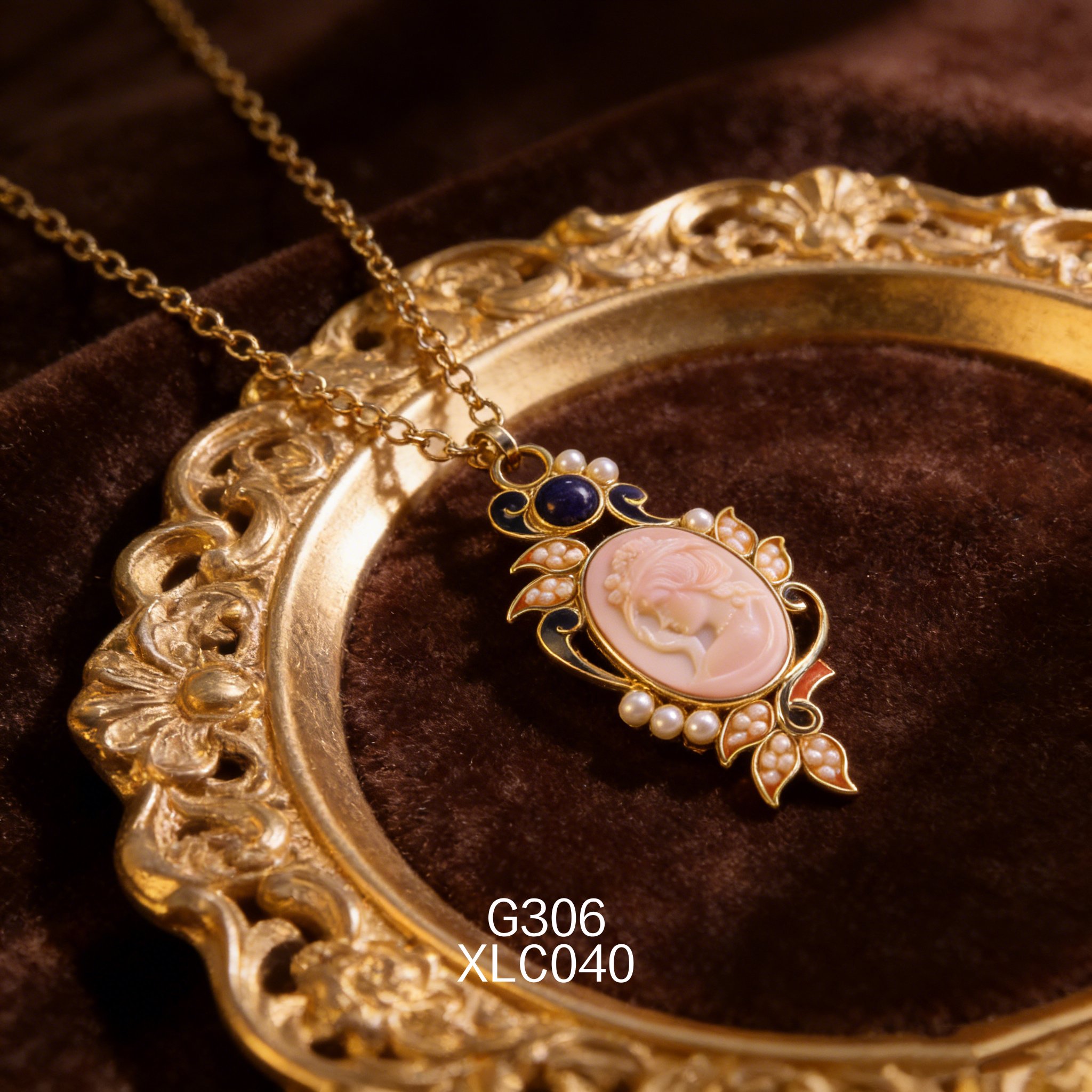 电复古金卡梅奥高档珍珠女皇贝项链