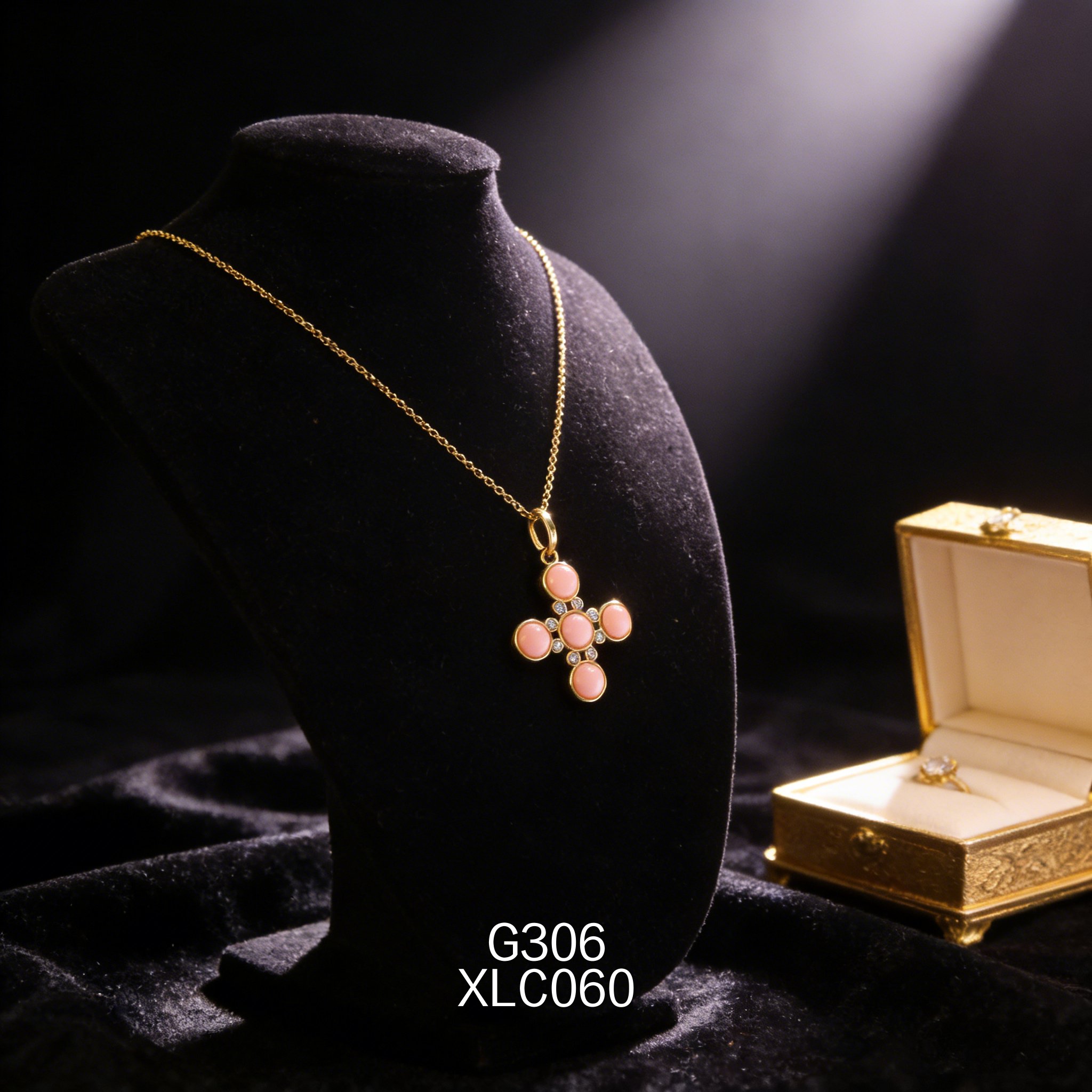 電鍍黃金鋯石 6.3mm 女皇貝項鍊