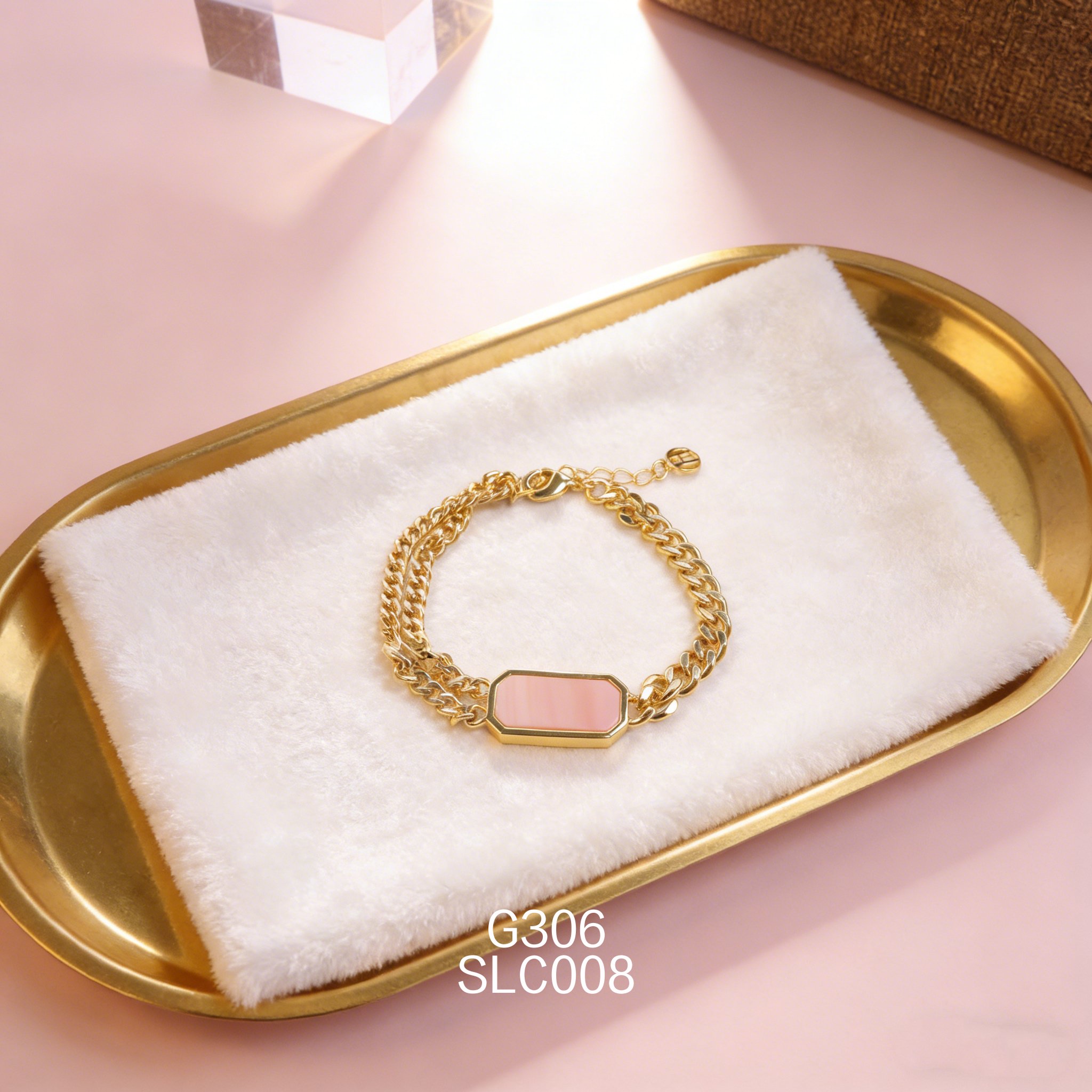 Bracciale placcato oro con Abalone