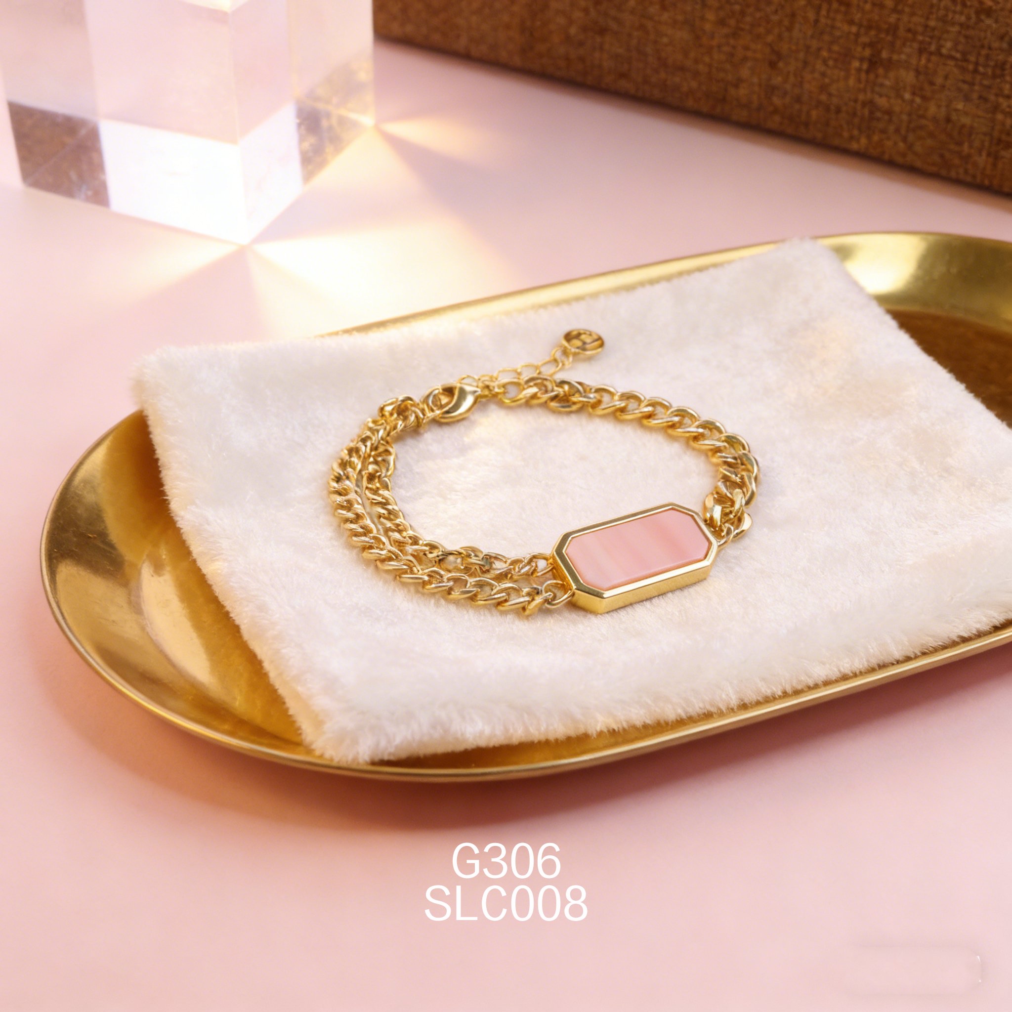 Bracciale placcato oro con Abalone