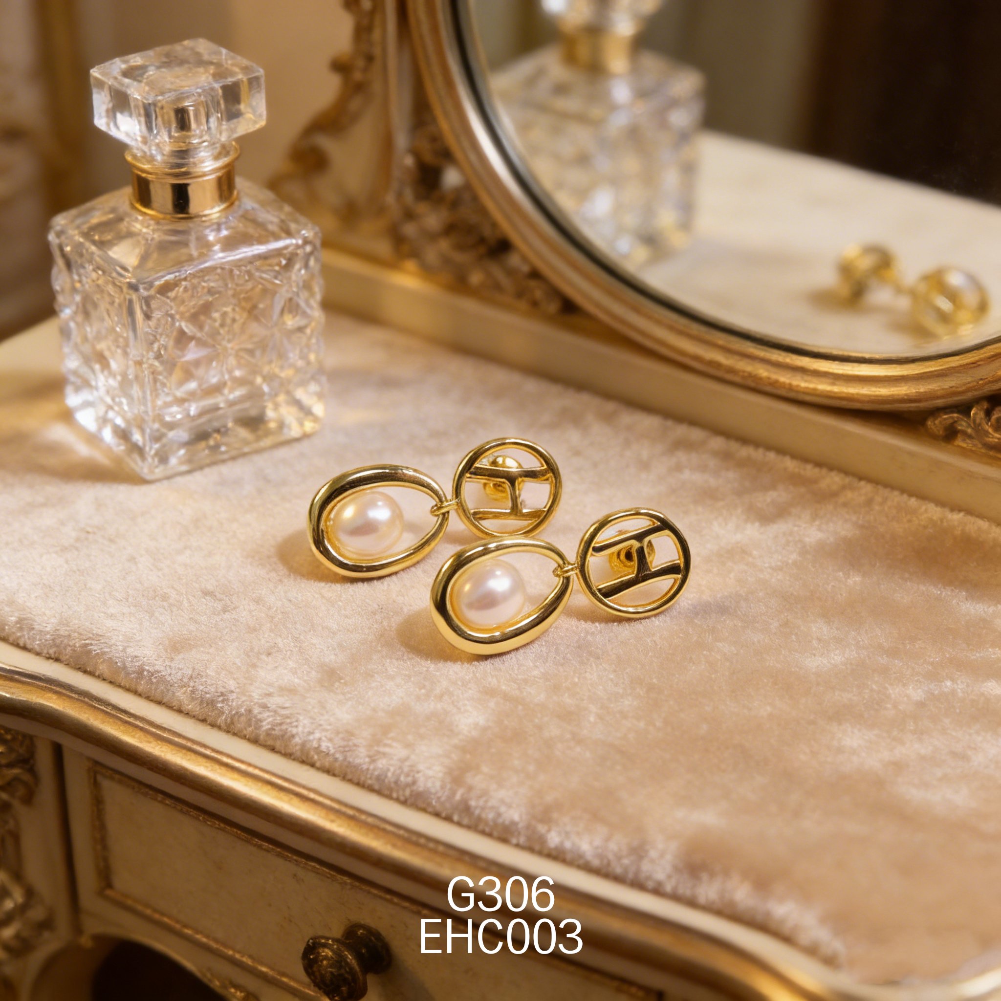 電鍍黃金珍珠耳環