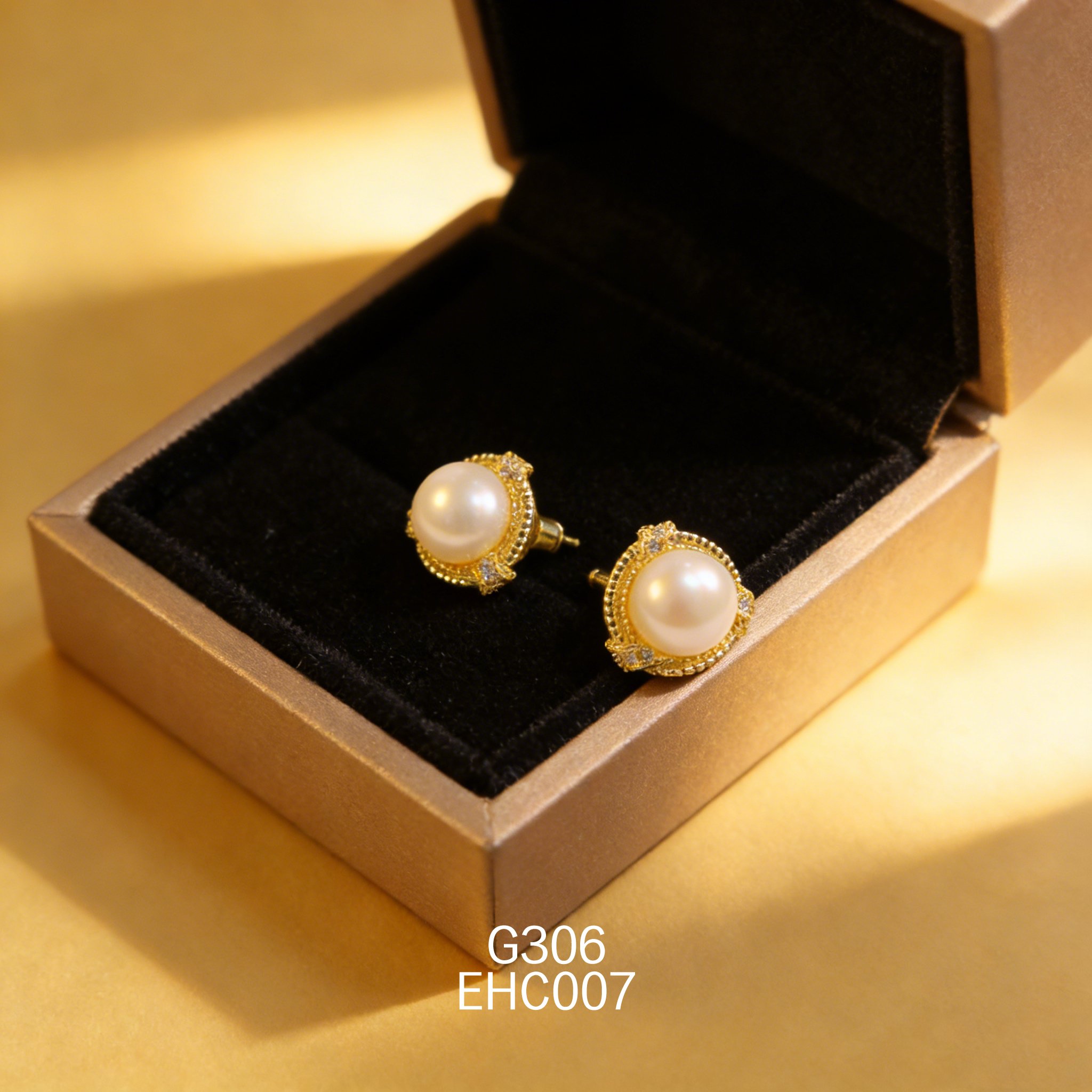 電鍍黃金珍珠耳環