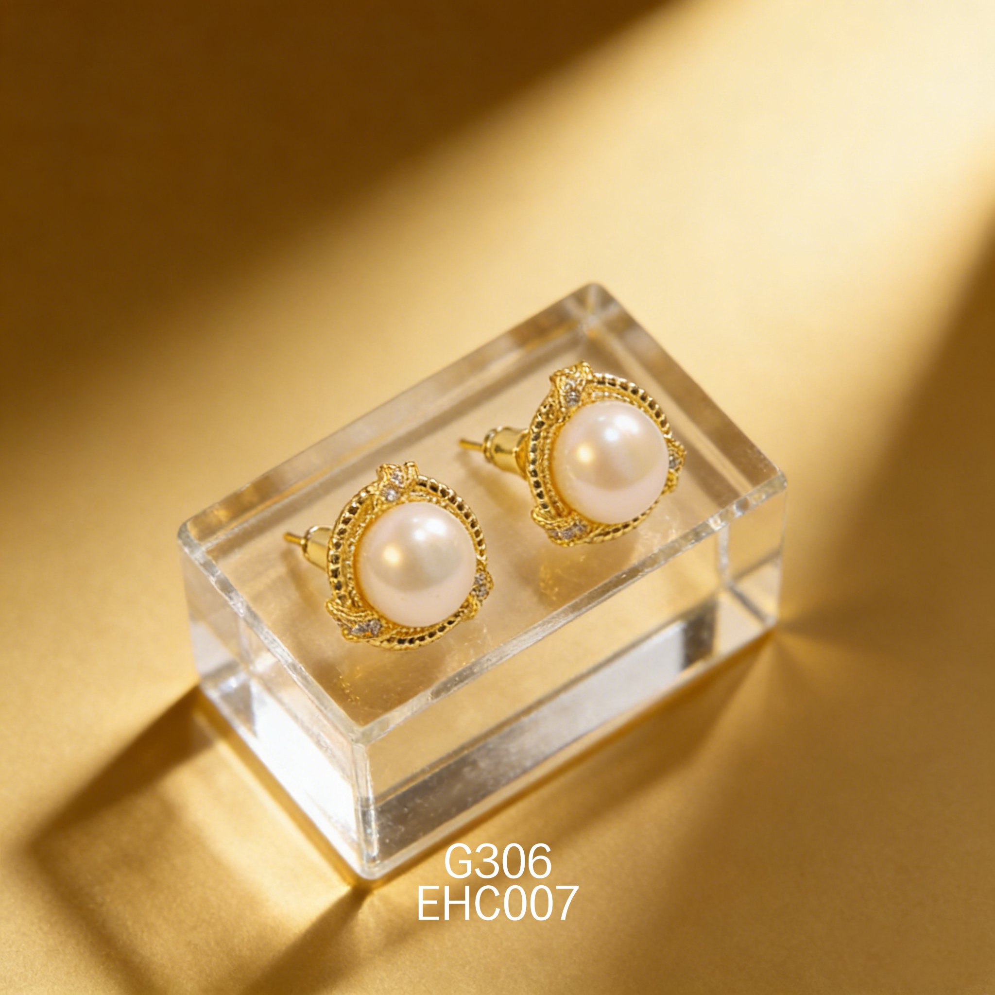 電鍍黃金珍珠耳環