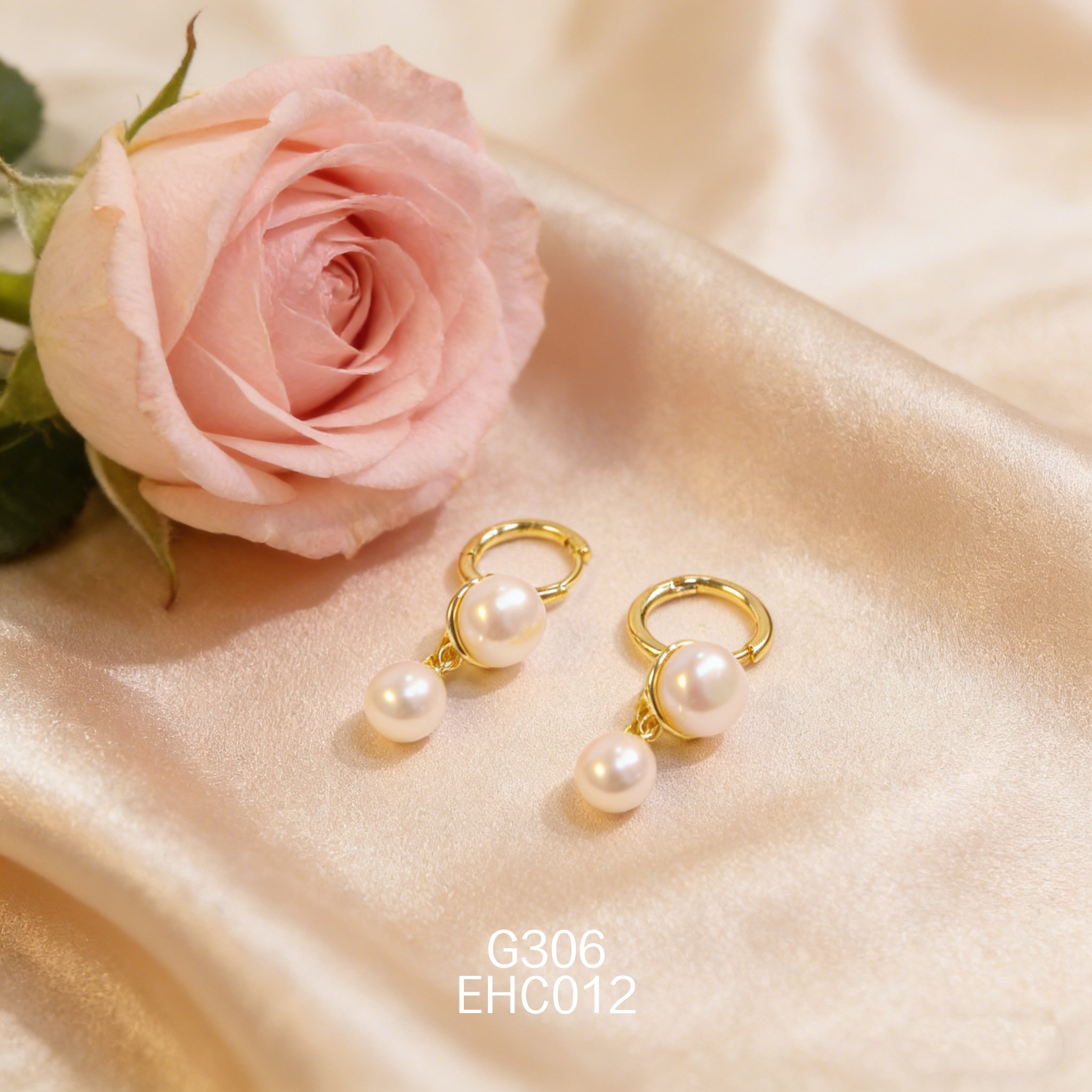 電鍍黃金珍珠耳環