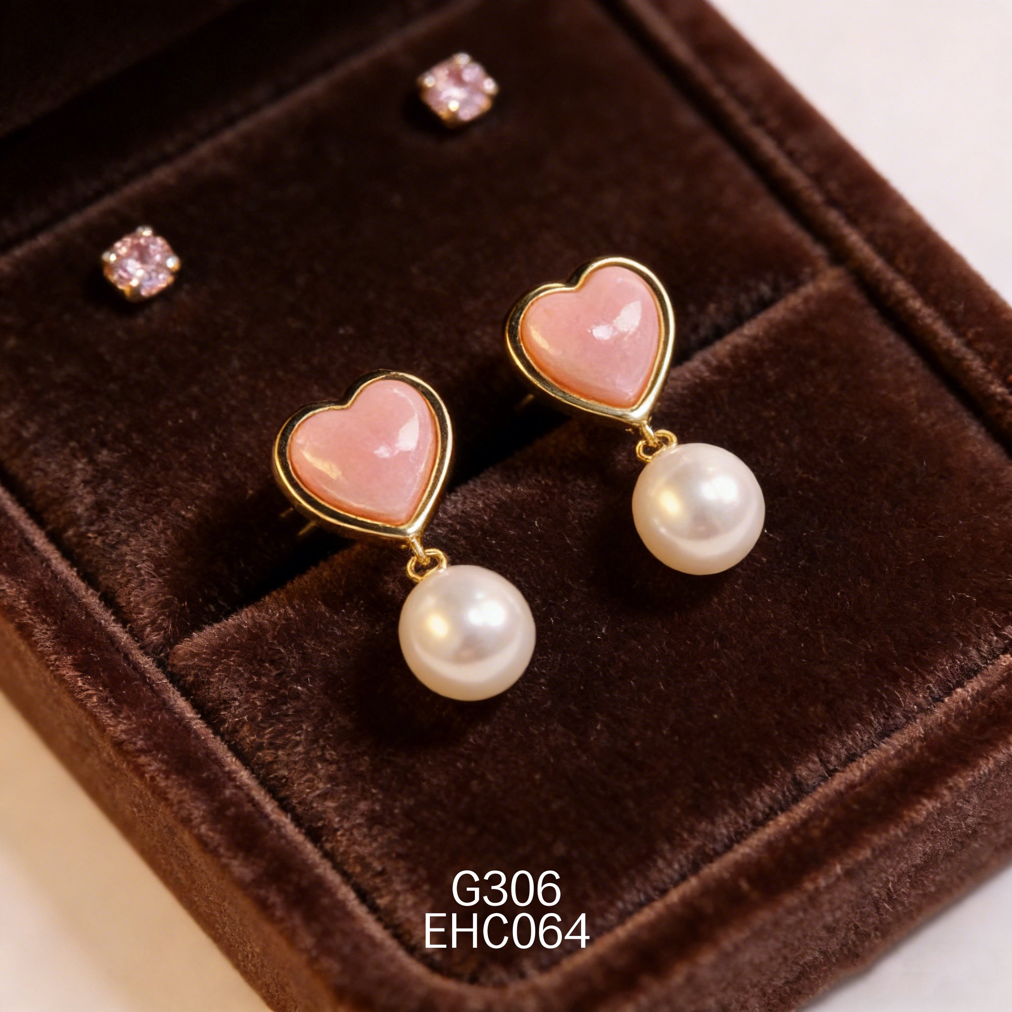 Gold-plated Abalone Pearl Earrings