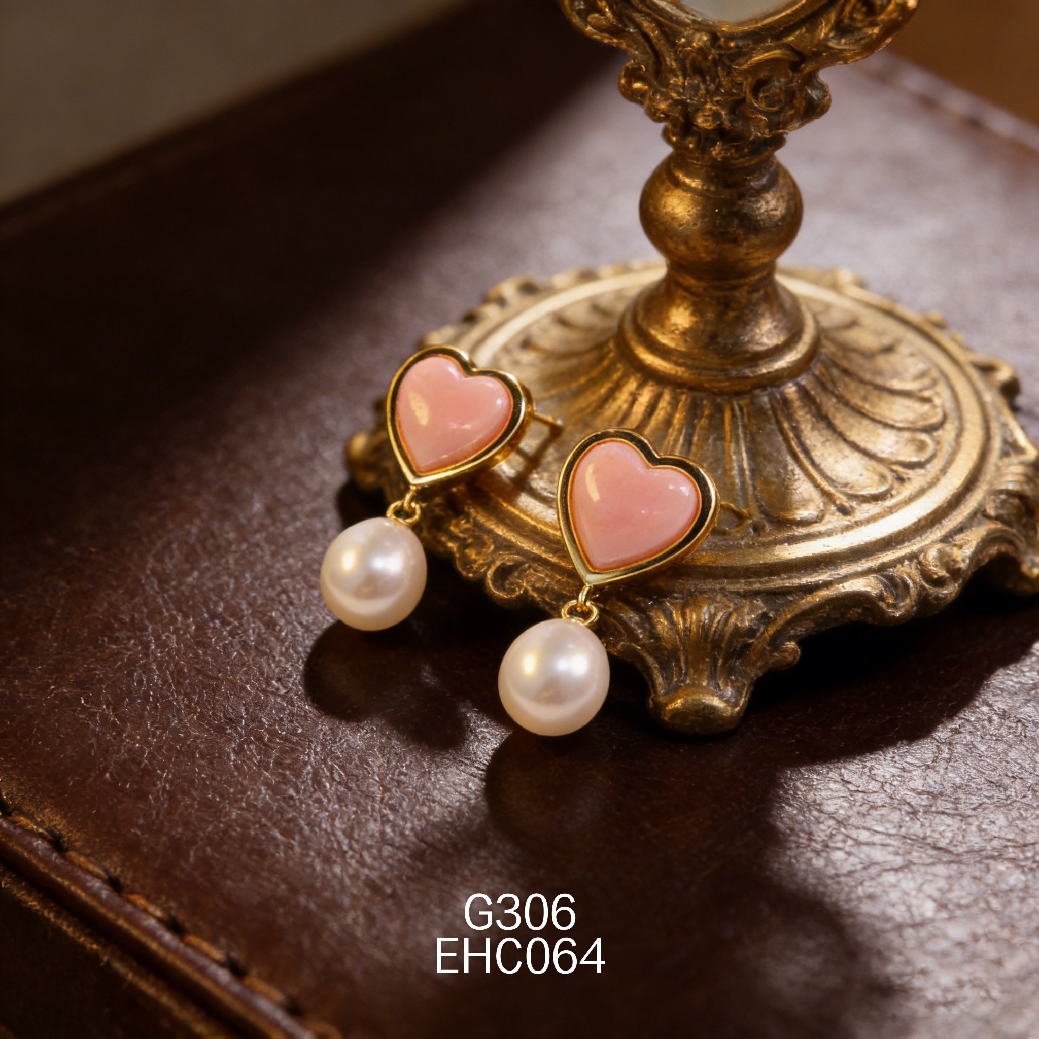 Gold-plated Abalone Pearl Earrings